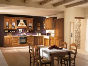 Cucina Classica ad angolo Aline 01 in rovere anticato di Mobilegno