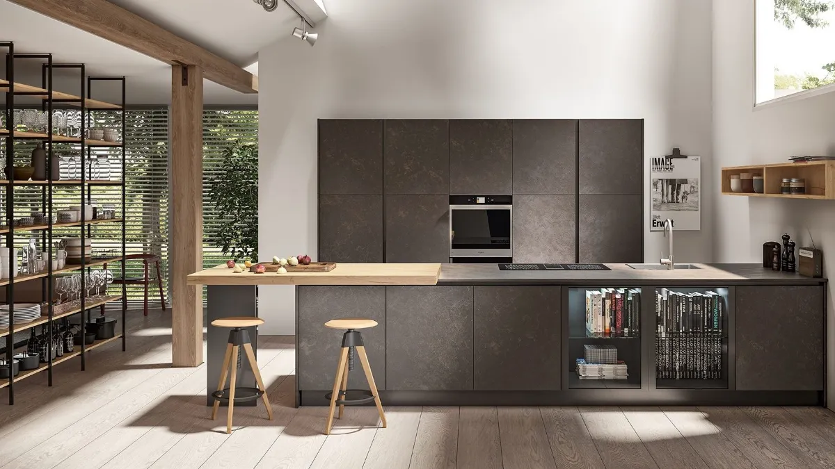 Cucina Moderna con penisola Cloe 03 di Mobilegno